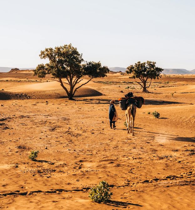 Retraite dans le désert Marocain