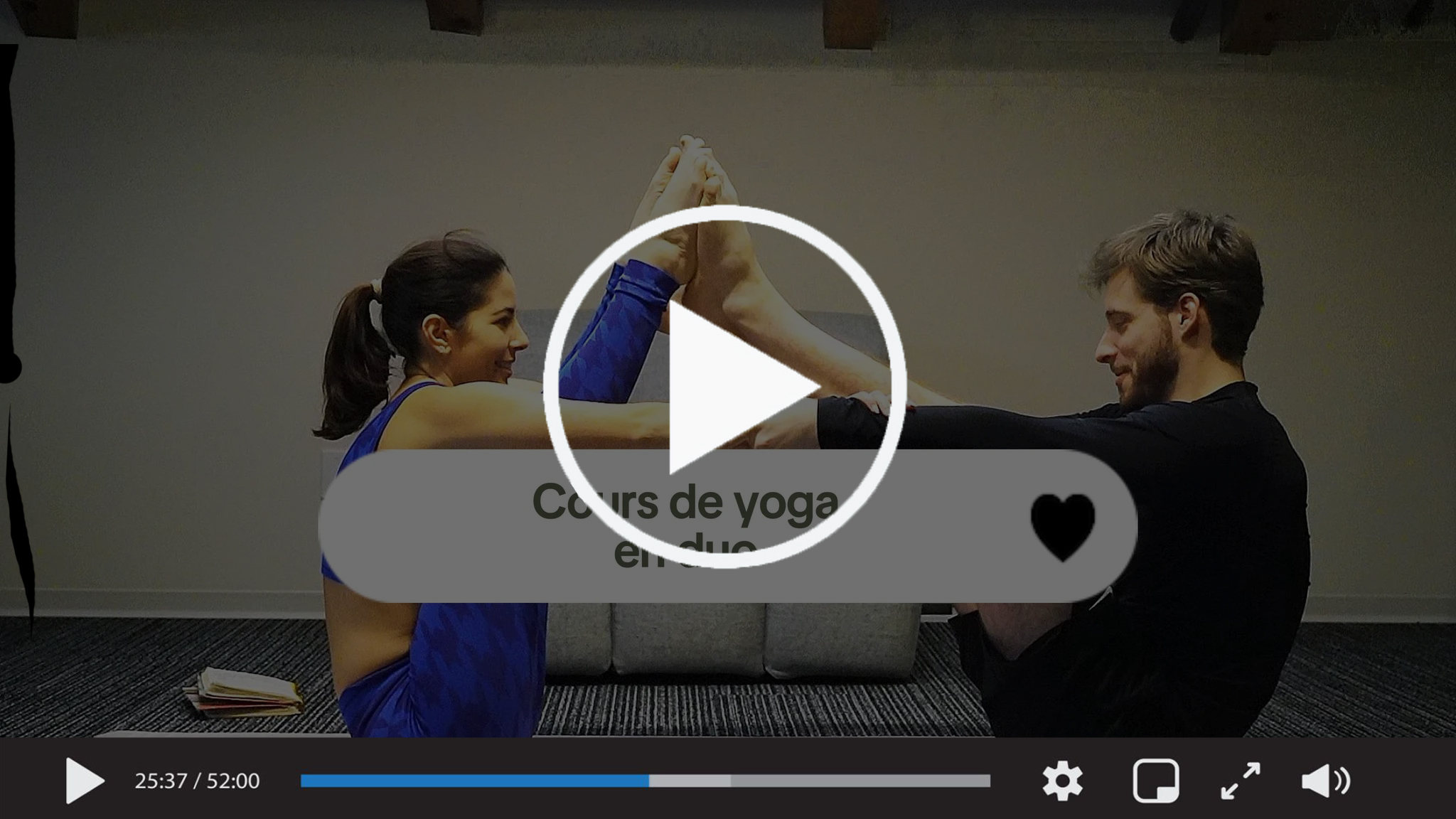 Cours de yoga en duo